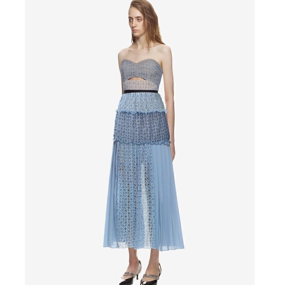NWT Strapless Floral Cutout Cocktail Dress 10US